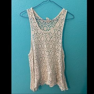 Pins and Needles crochet flower top